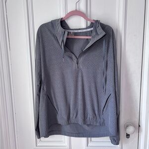 Calia by Carrie Underwood Anywhere Perforated Half Zip Jacket Grey Size Large